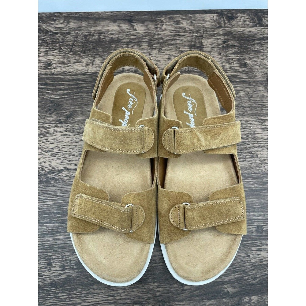 Free People New Moon Suede Open Toe Sandals - Picture 9 of 10